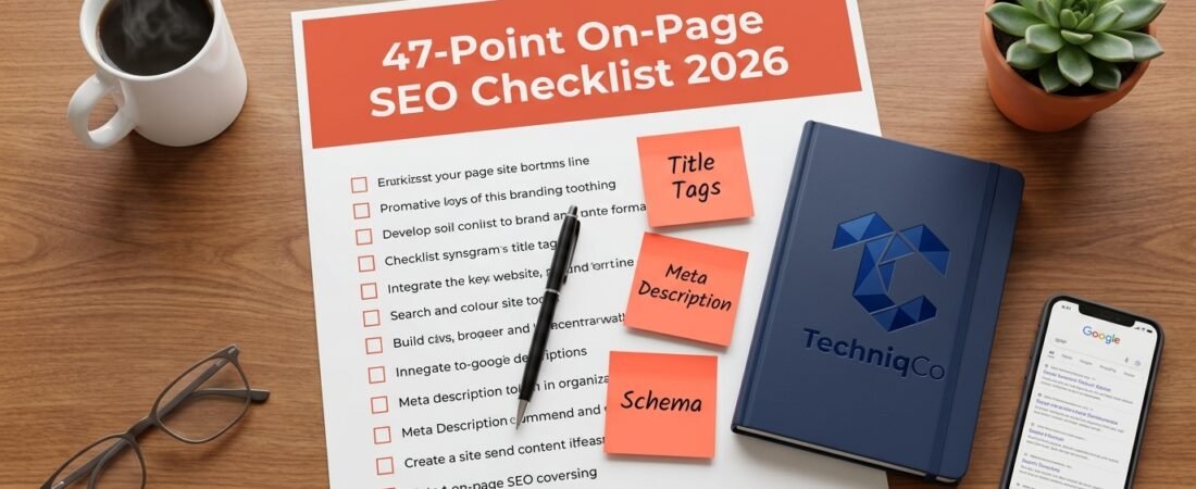 The Ultimate On-Page SEO Checklist 2026: 47 Points to Rank #1 on Google