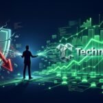 A founder silhouette stands between a cracked algorithmic penalty shield and a rising green holographic search ranking chart representing Google Core Update recovery from AI content penalties in 2026